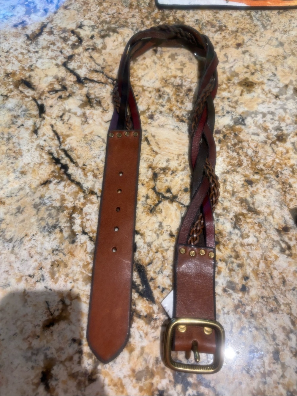 Lucky Brand Brown Leather Belt Sz 28